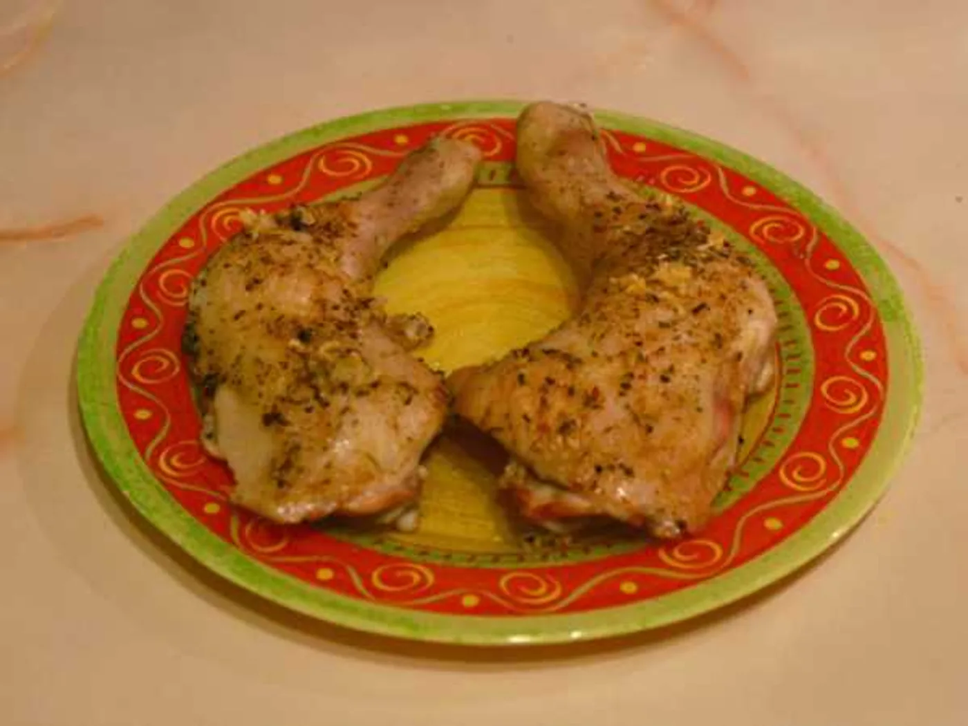 Chicken with garlic in the oven recipe