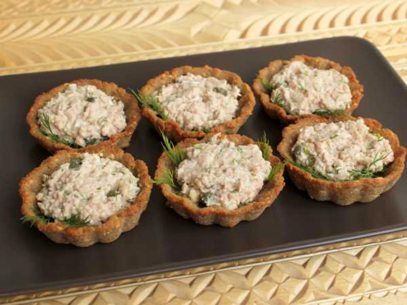 Cod liver tartlets recipe