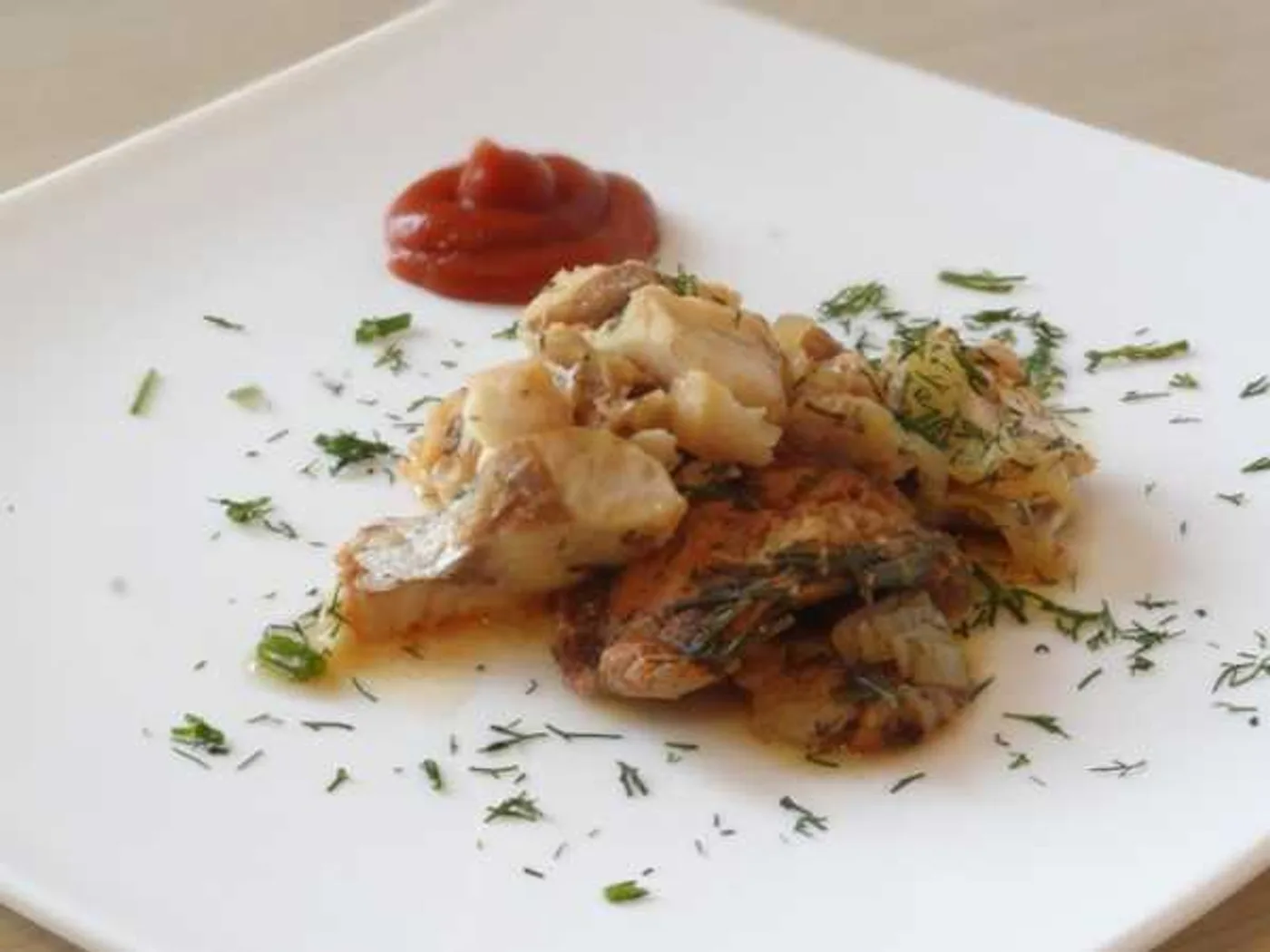 Cod stewed with onions recipe