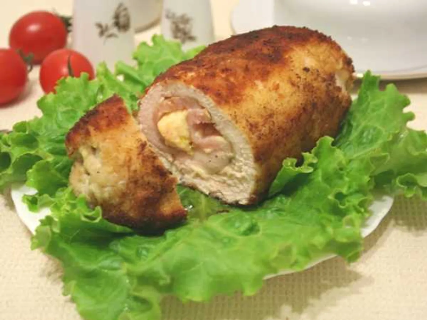 Cordon Blue of chicken with ham and cheese recipe