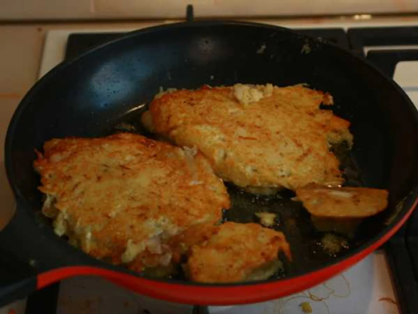 File tilapia fried in potato breaded recipe