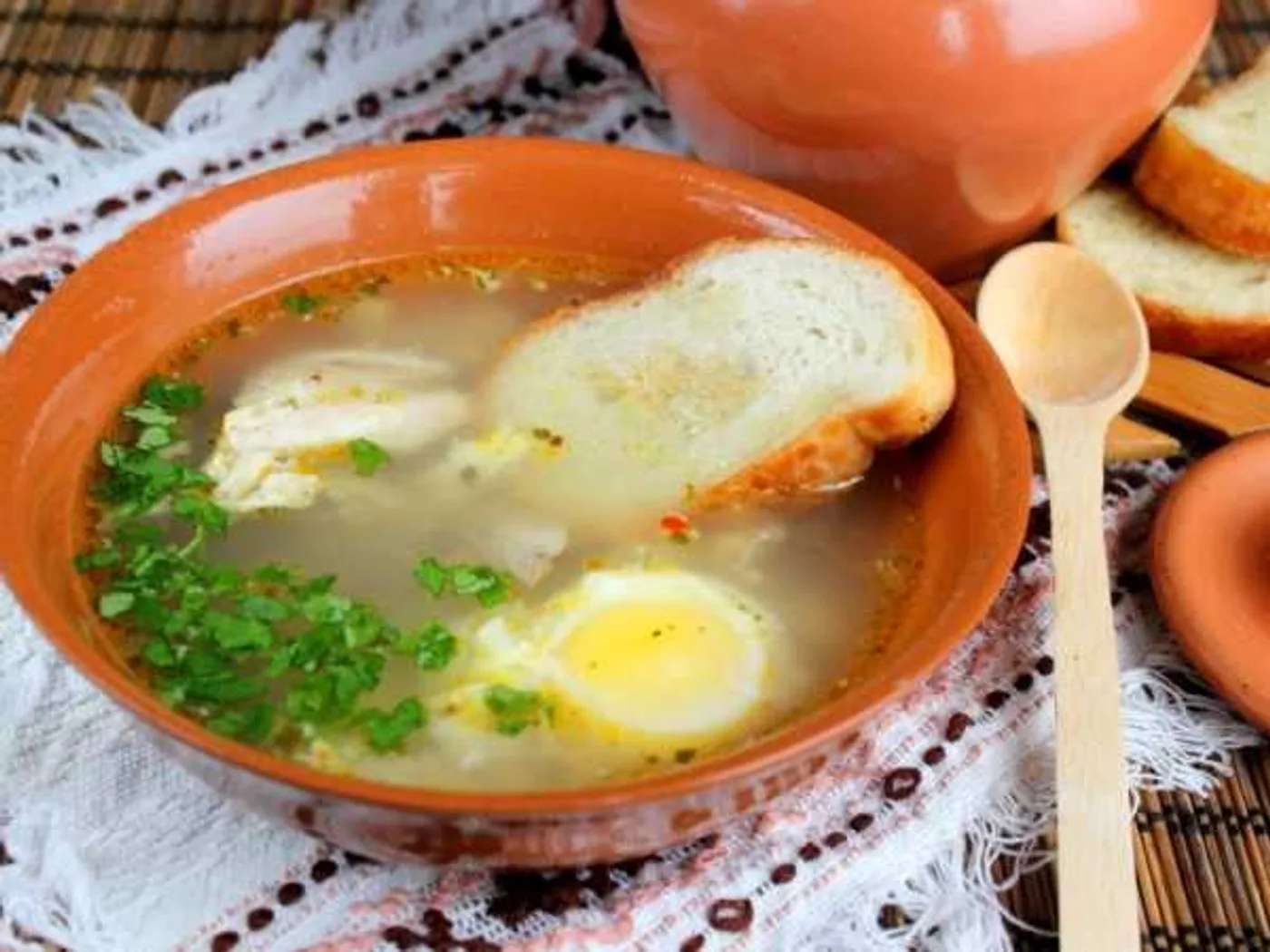 Garlic soup with grannies recipe