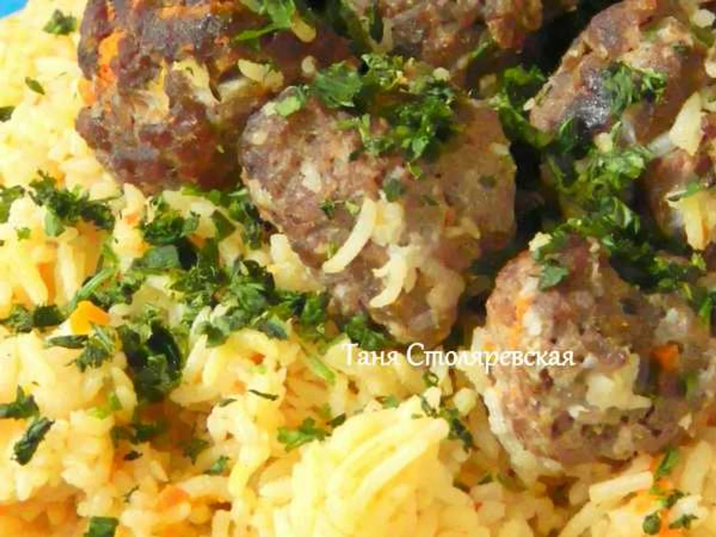 "Gelak Pilaw," pilaf with meatballs recipe