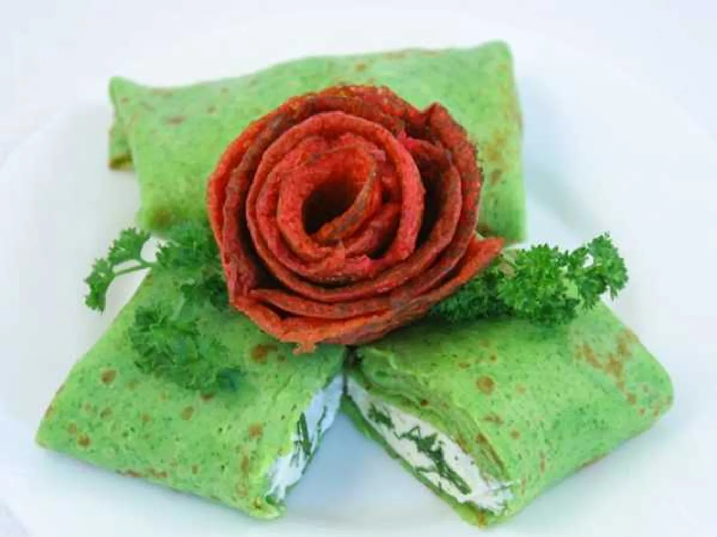 Green pancakes with spinach recipe