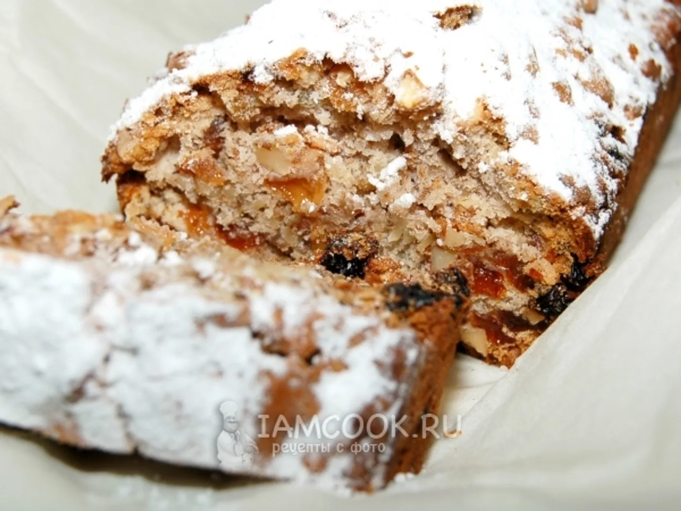 Homemade muffin with nuts and raisins recipe
