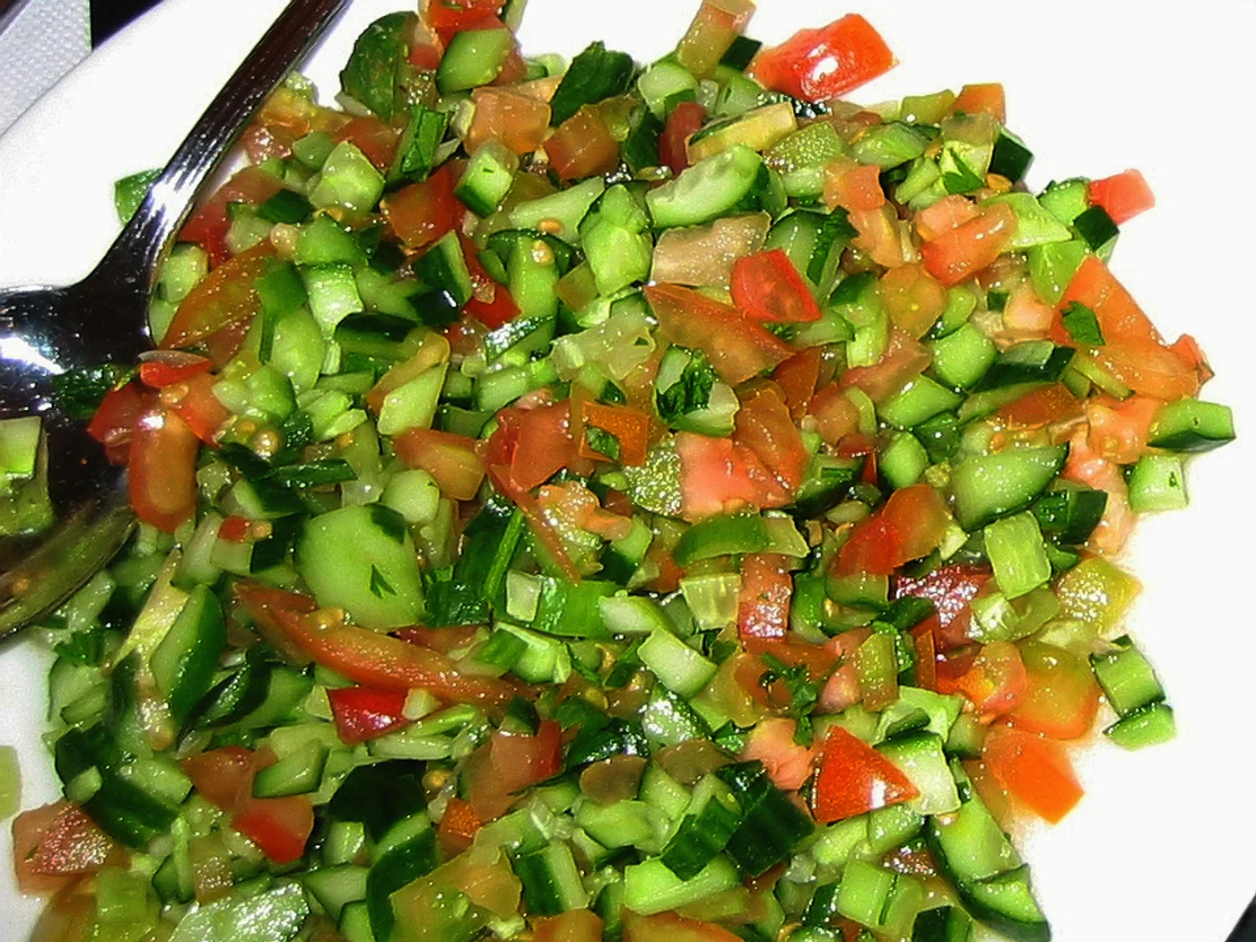 Israeli Salad prepared recipe
