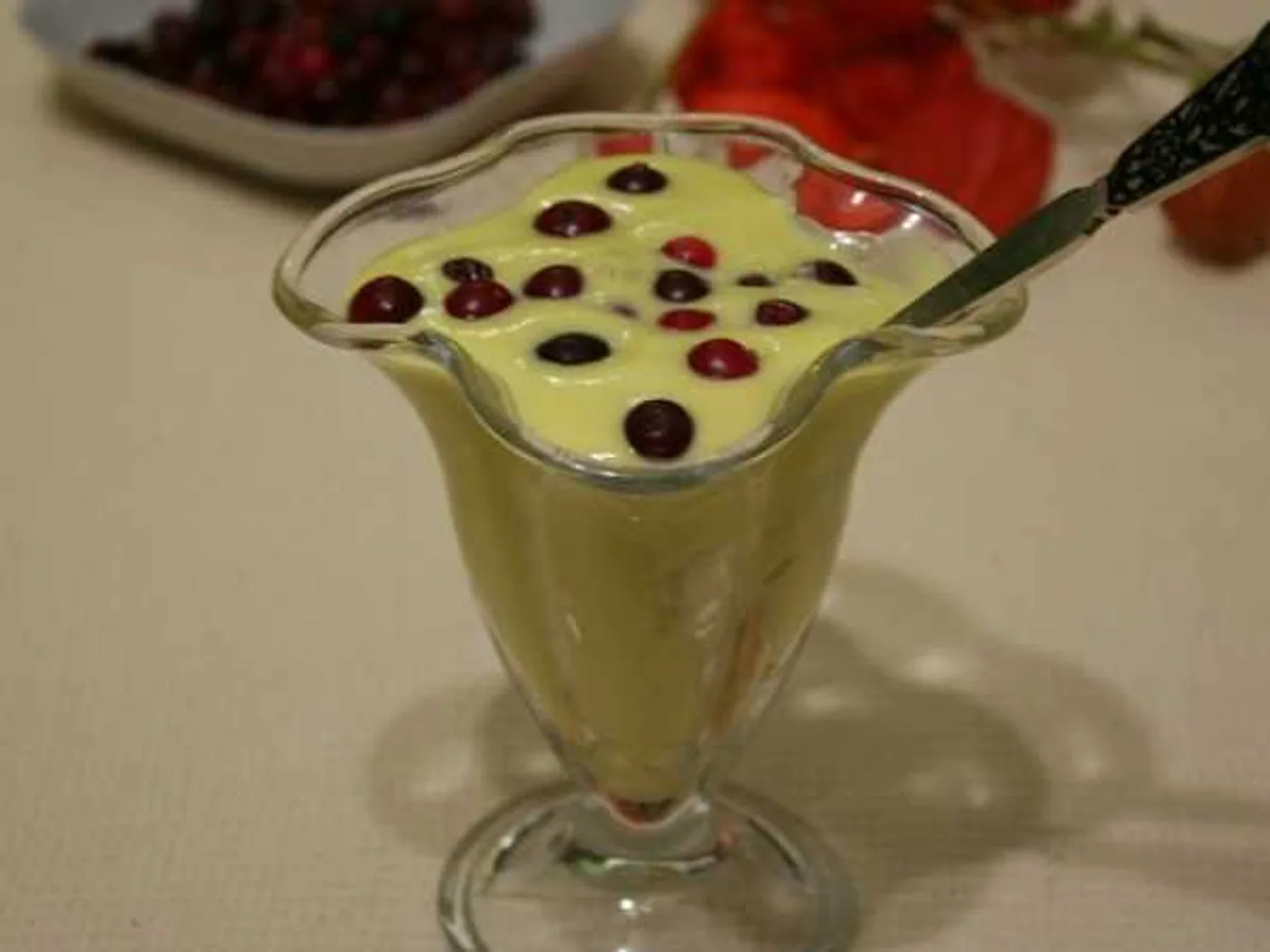 Italian egg cream with cranberries recipe