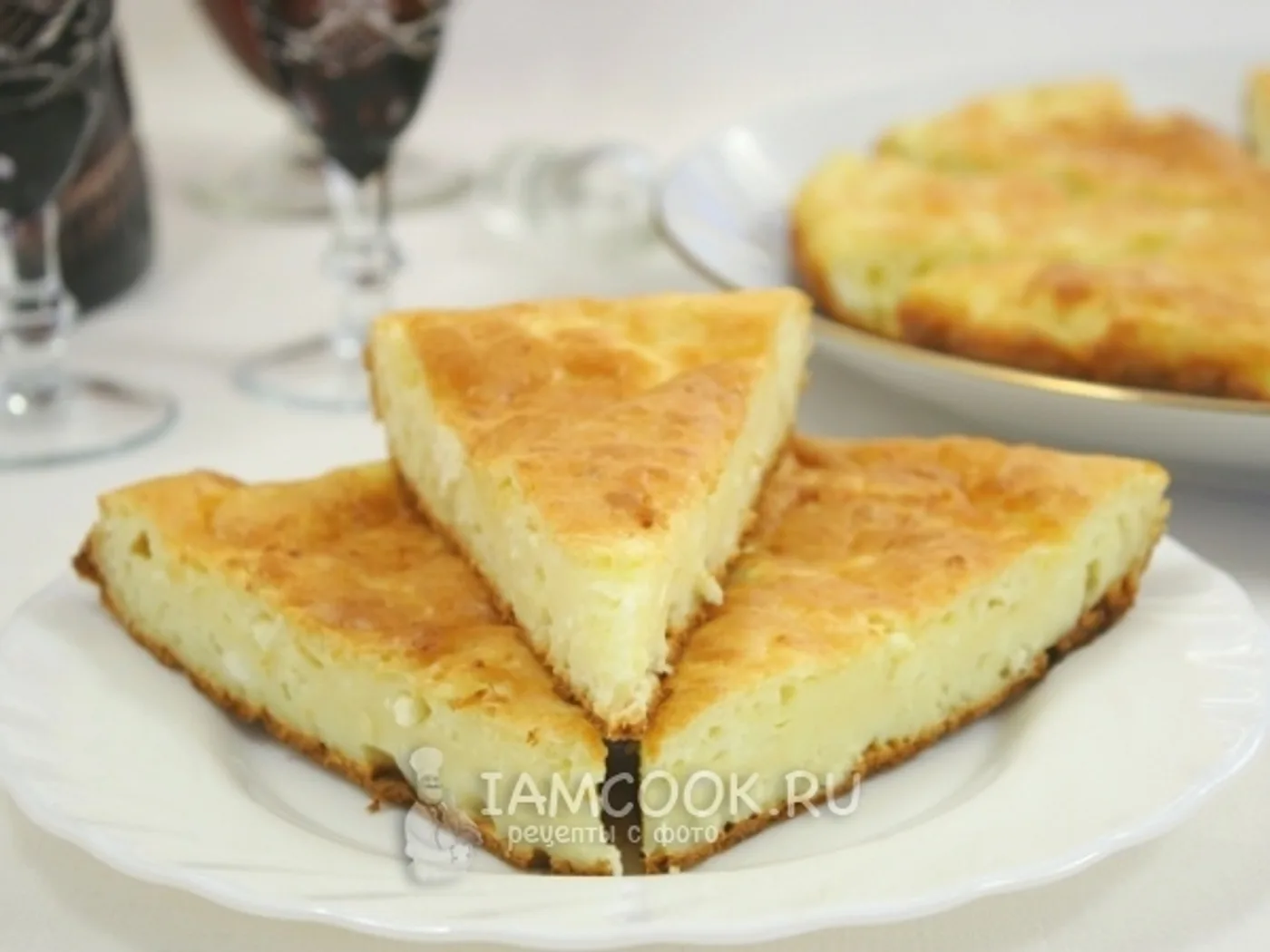 Lazy khachapuri with brynza and cottage cheese on sour cream recipe