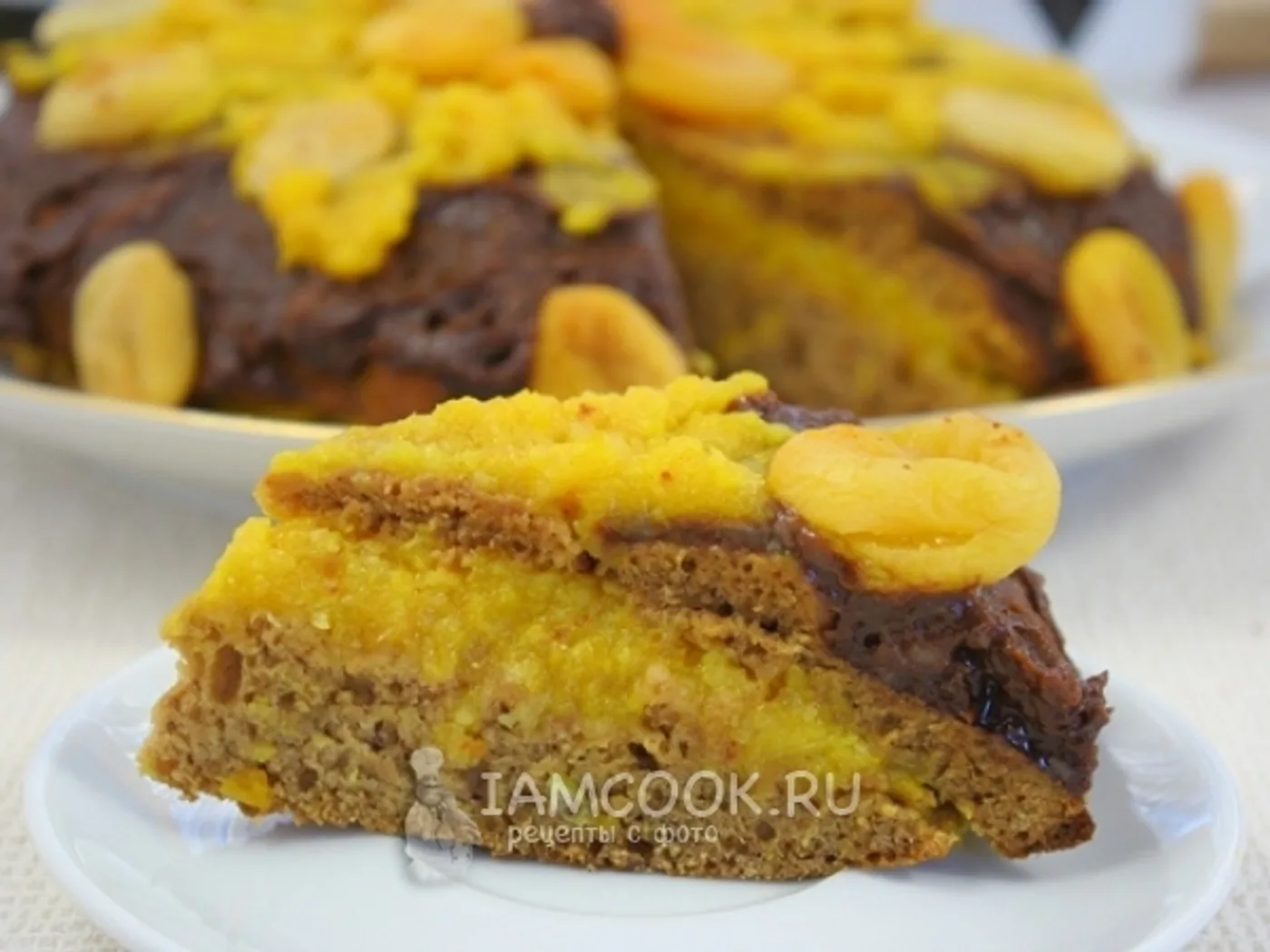 Lenten honey cake with banana, orange and dried apricot recipe