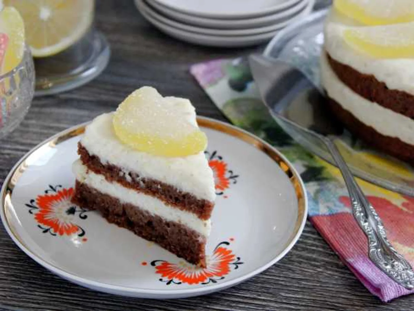 Manic chocolate cake with lemon cream recipe