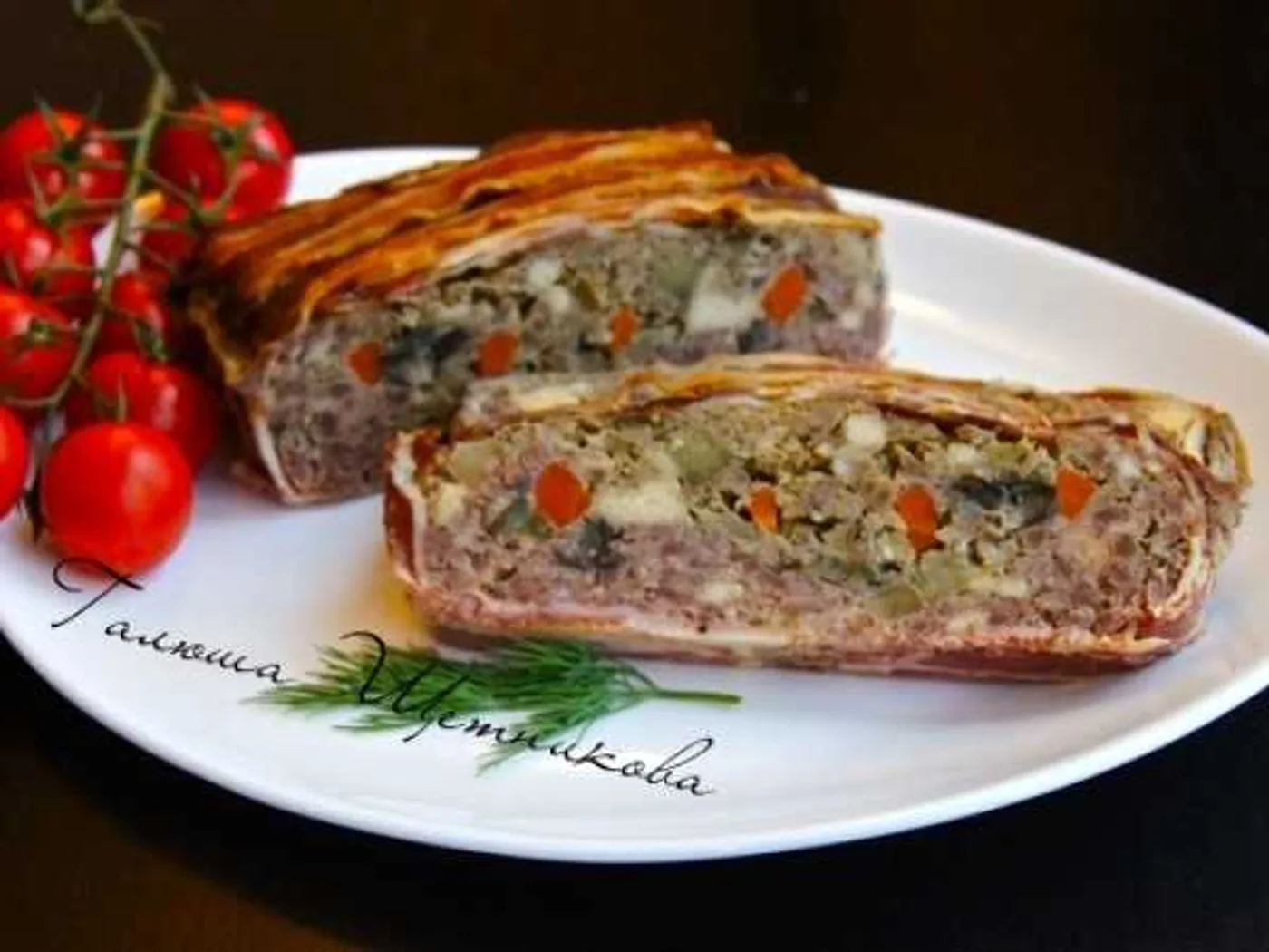 Meat terrin with eggplant recipe