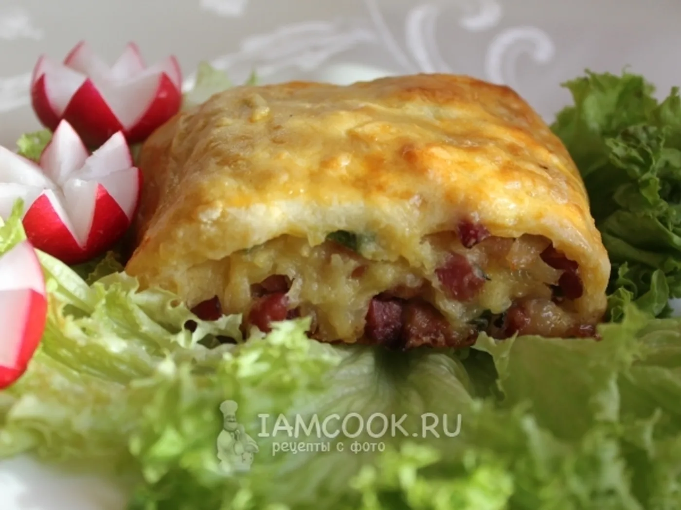 Mecklenburg potato roll with cracklings recipe