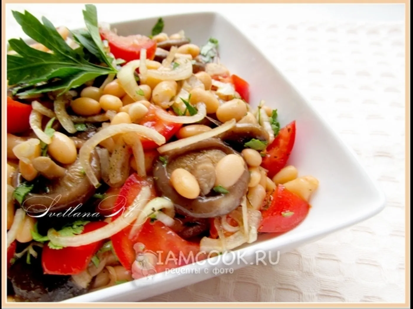 Mushroom and bean salad recipe