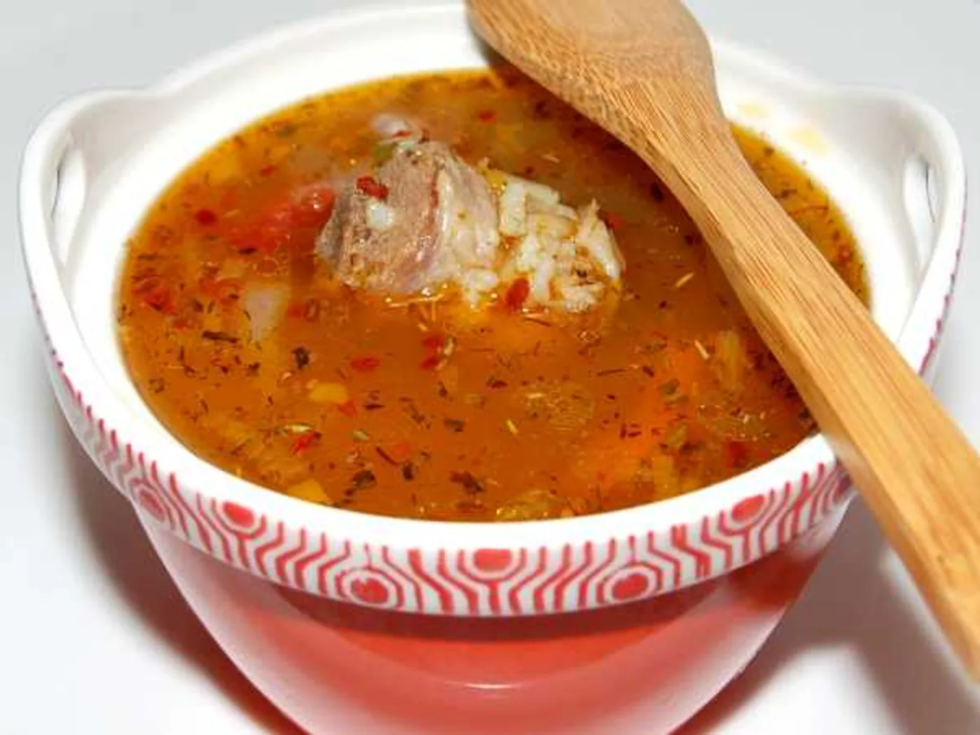 Mutton soup with rice recipe