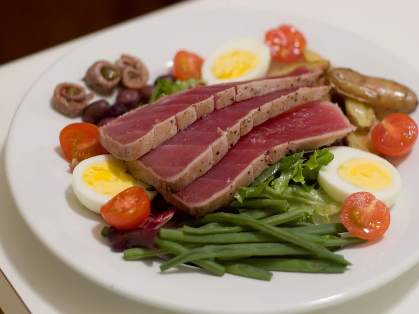 Niçoise Salad prepared recipe
