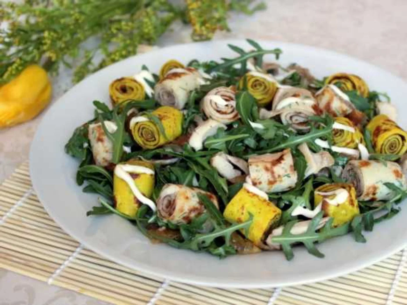 Pancake and chicken salad recipe