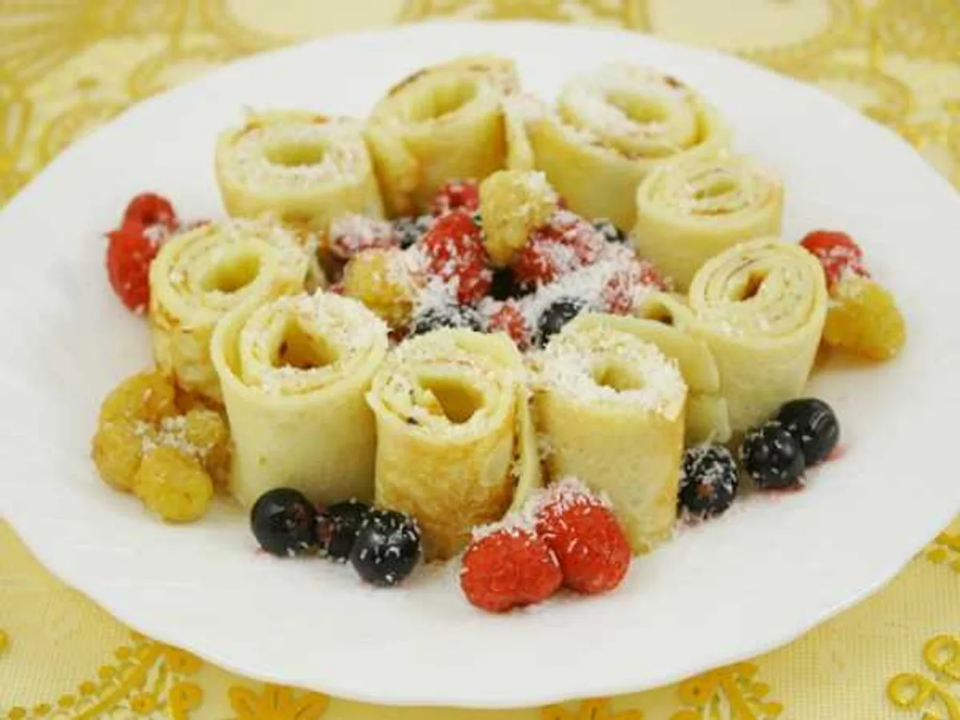Pancake ribbons on coconut milk recipe