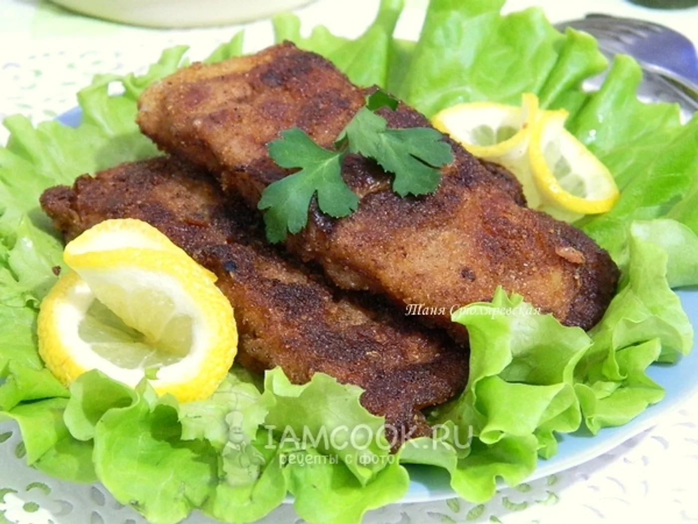 Pangasius fried fillet in crisps recipe