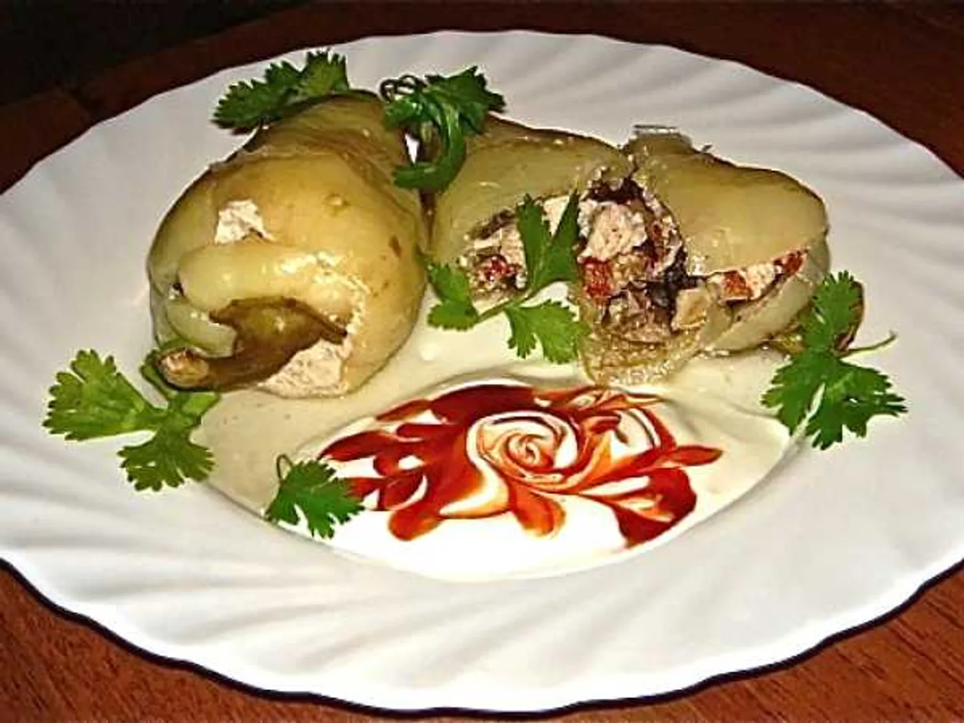 Peppers stuffed with turkey and mushrooms recipe