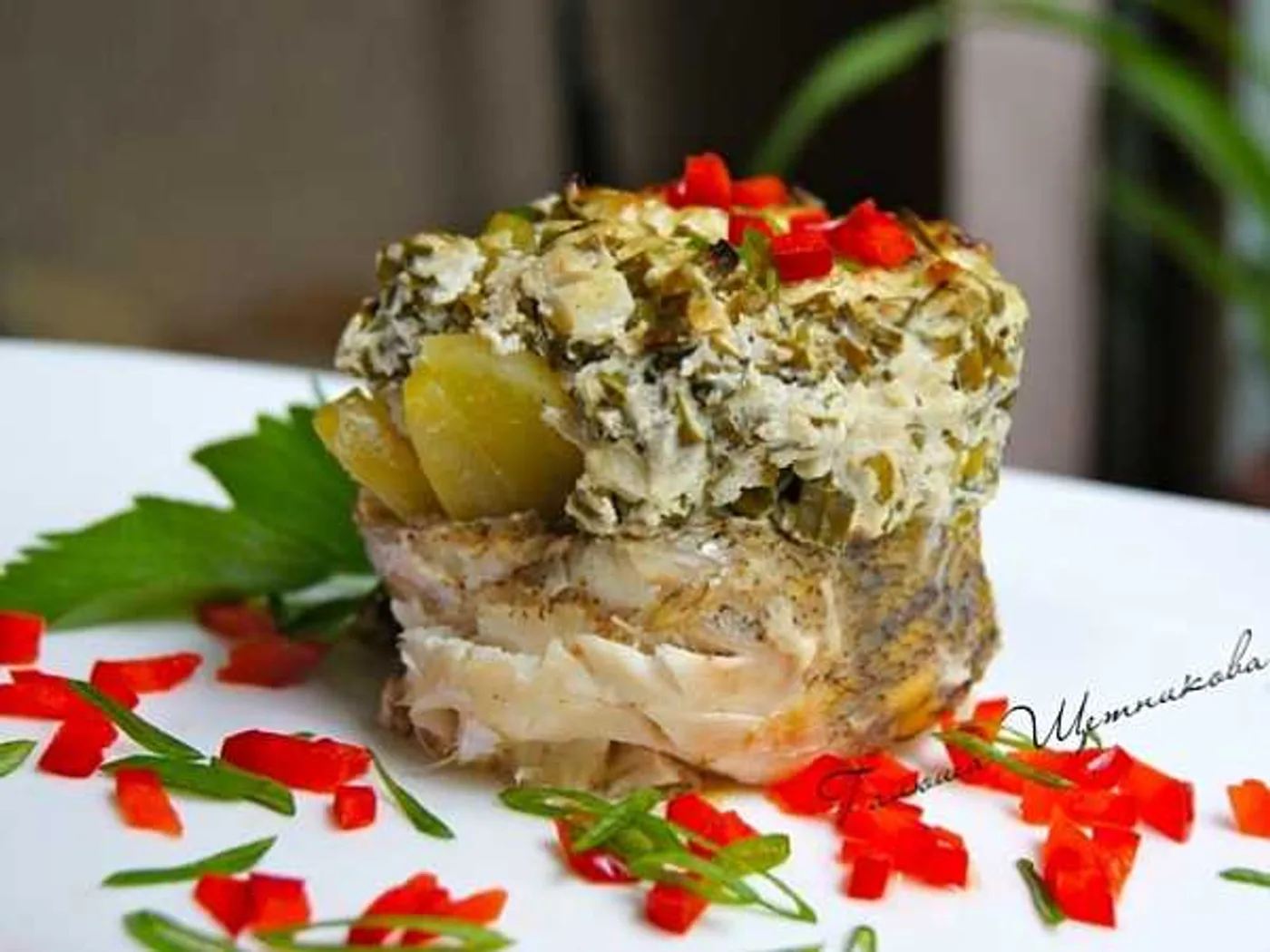 Pike perch under a caviar coat recipe