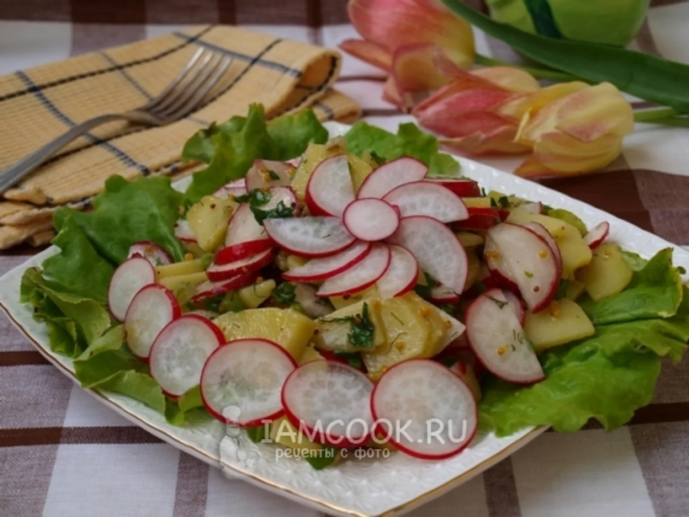 Potato salad with radish recipe