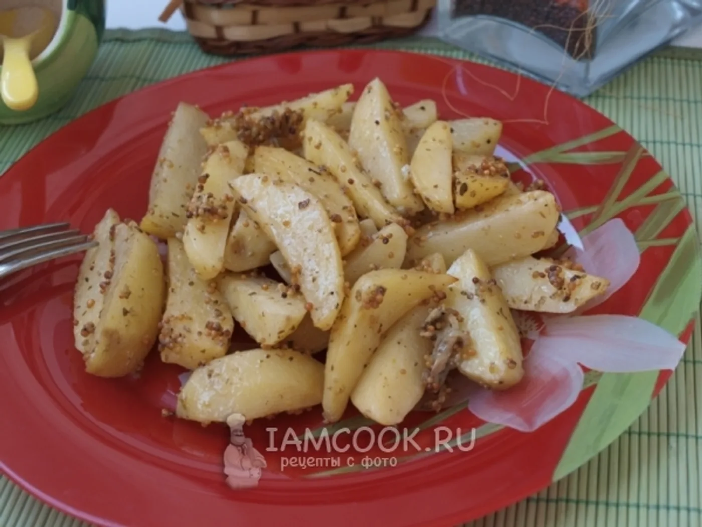 Potatoes in mustard sauce in oven recipe
