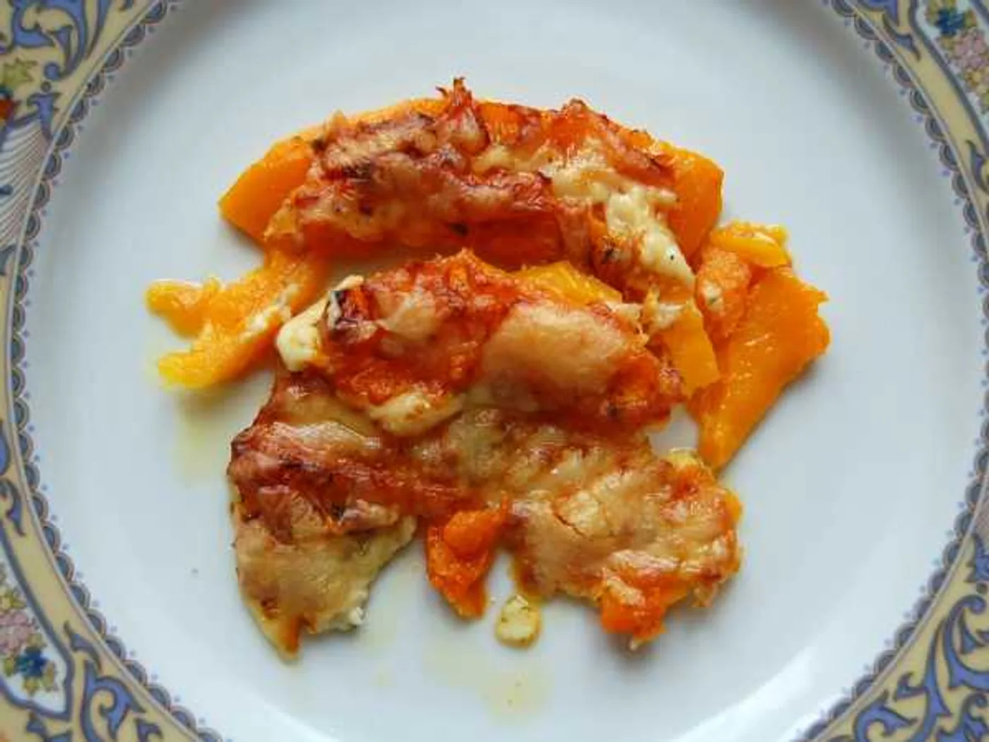 Pumpkin baked with cheese recipe