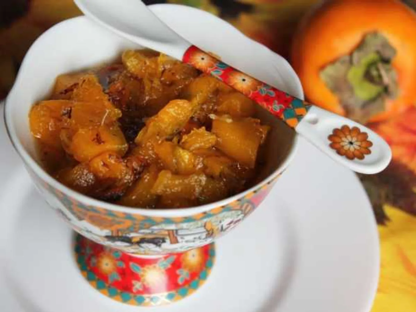 Pumpkin jam with persimmon recipe