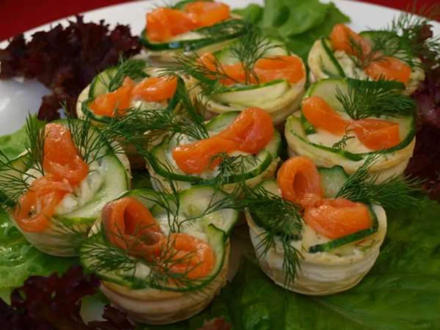 Red fish tartlets recipe