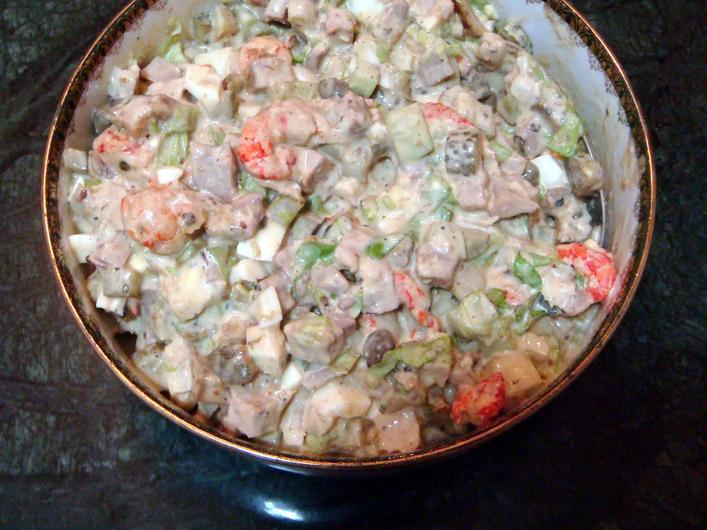 Russian Salad prepared recipe