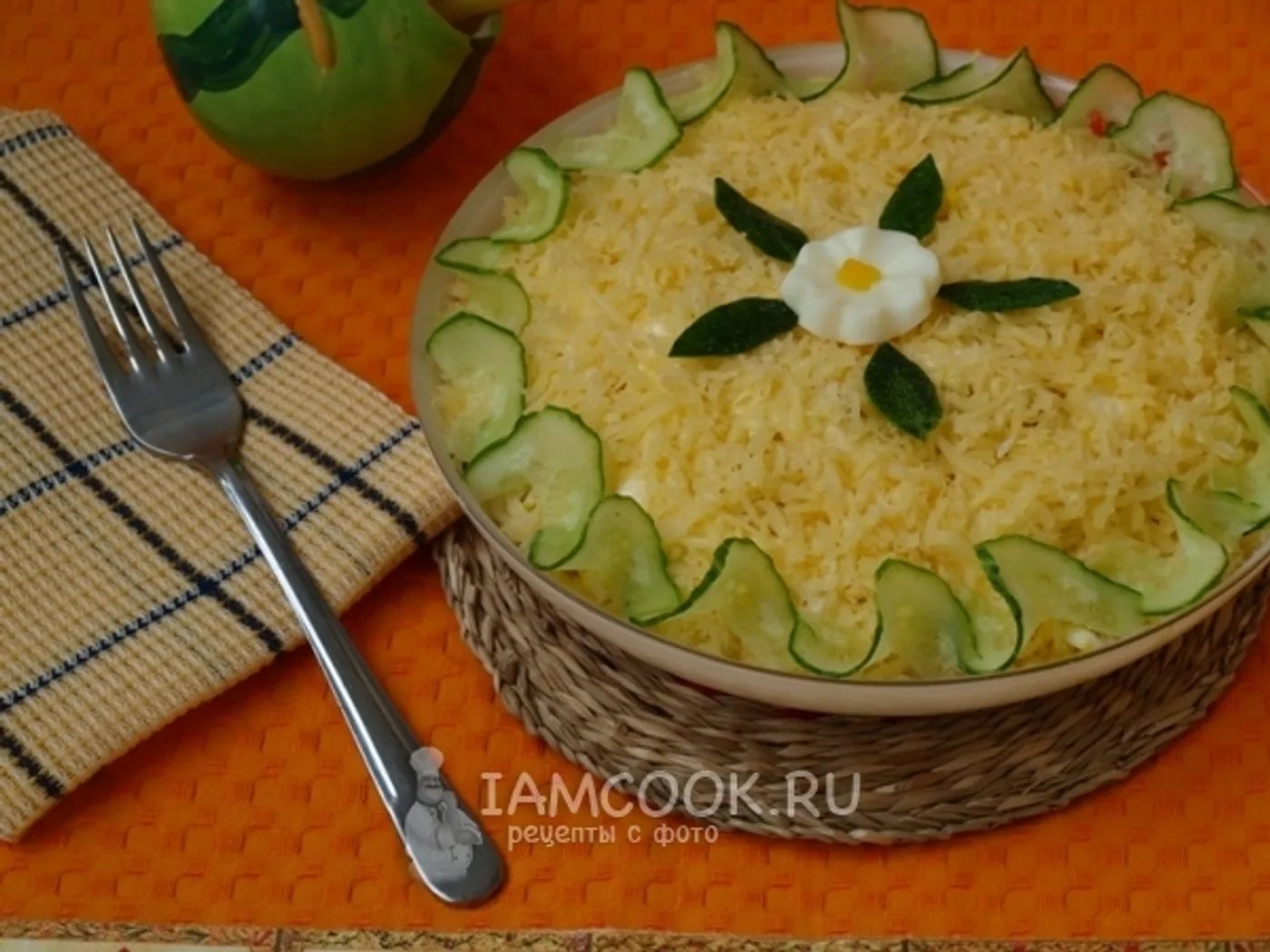 Salad "Men's Dreams" with beef recipe