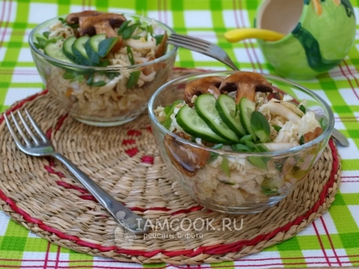 Salad of Champignons and Peking Cabbage recipe