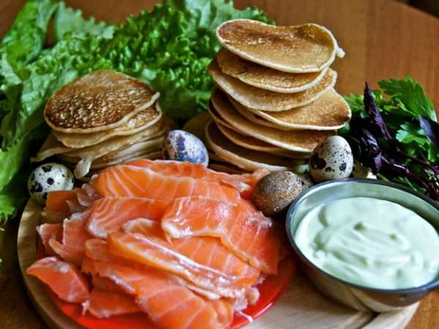 Salmon pancakes. recipe