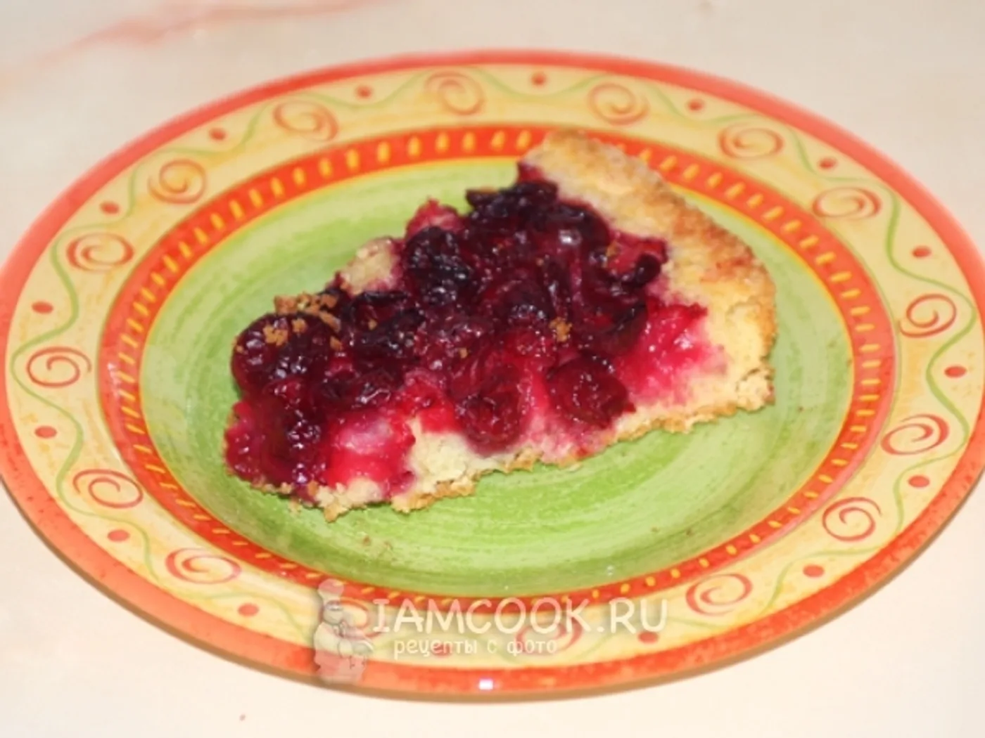 Sandcake with frozen cherry recipe