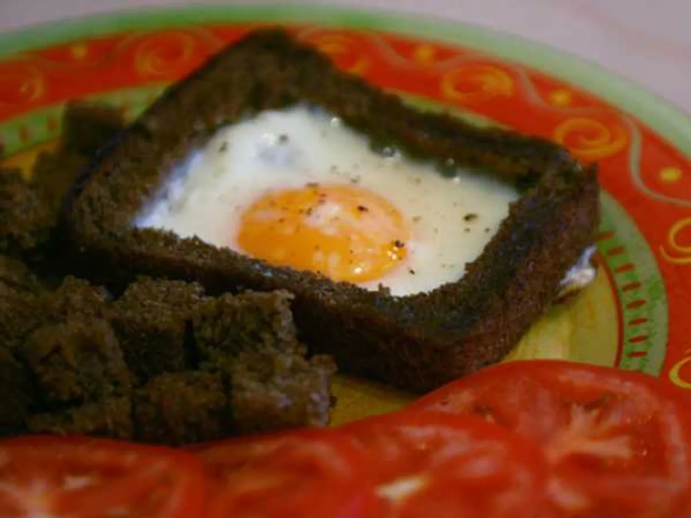 Scrambled eggs "sun in the frame" with grannies recipe