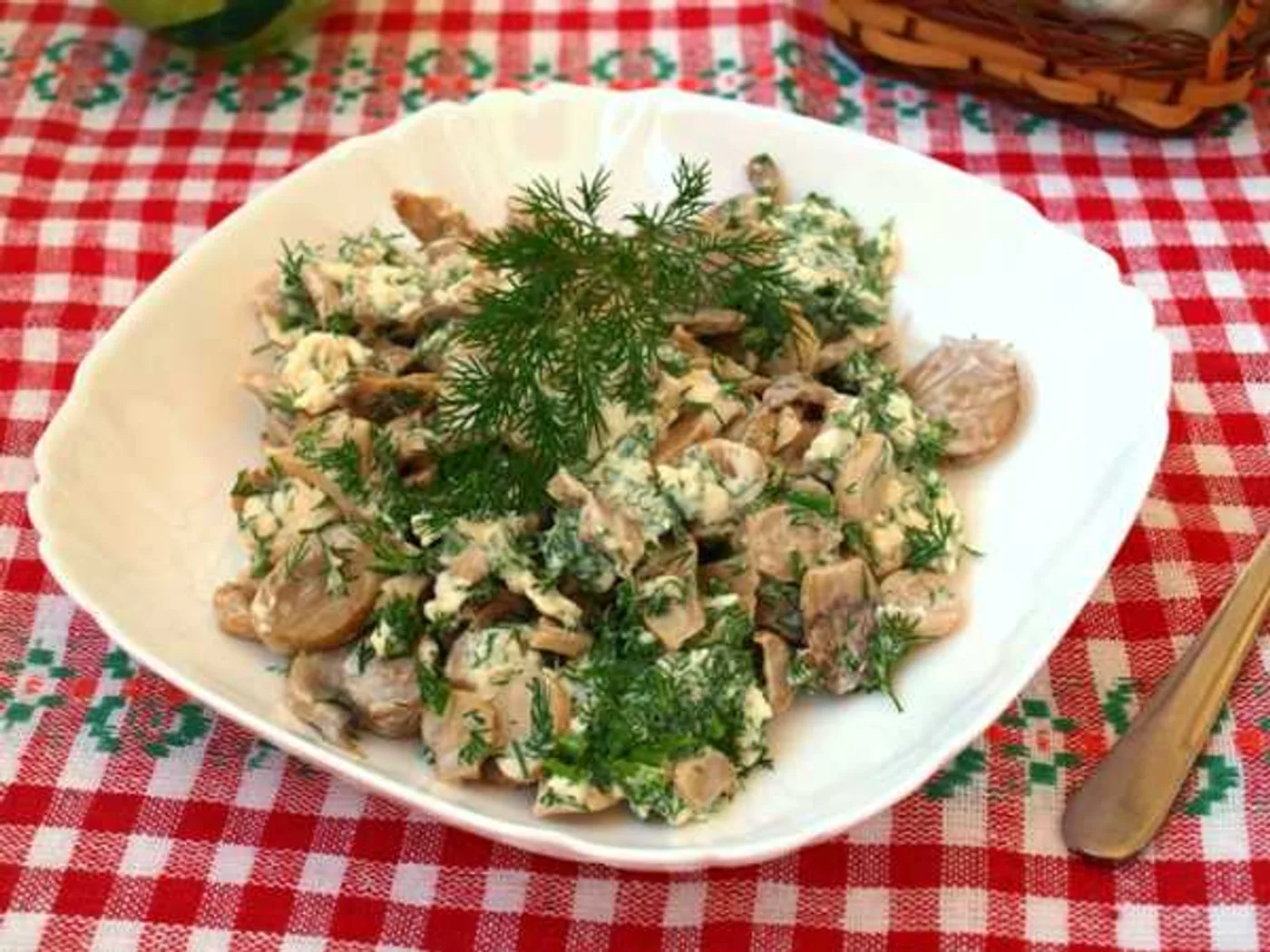 Snack of pickled mushrooms recipe
