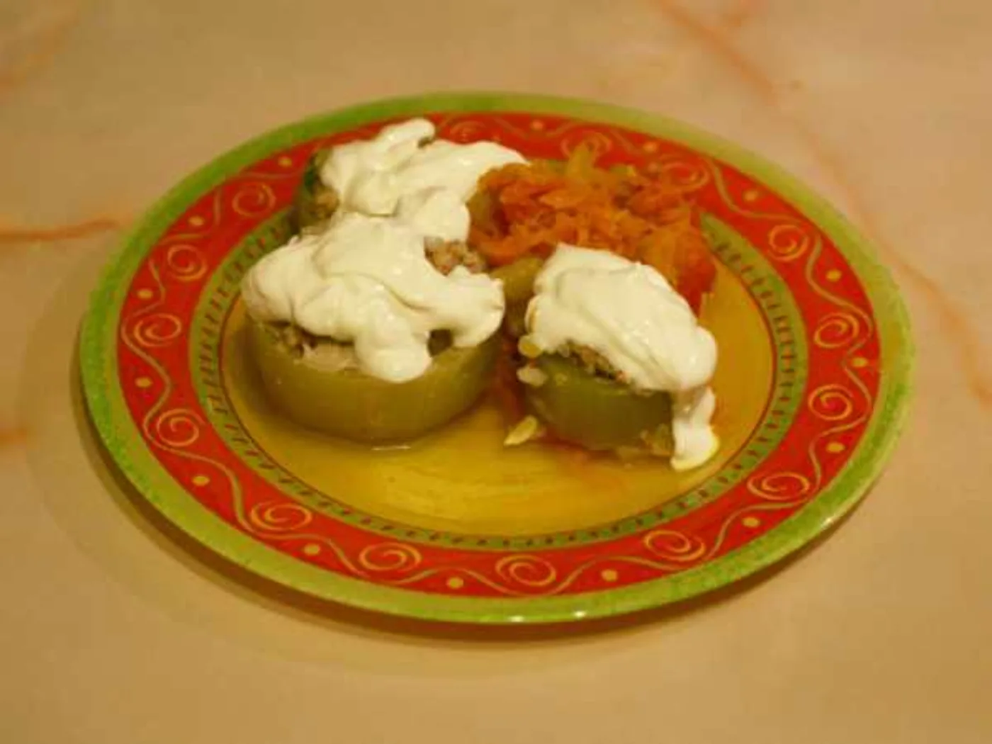 Squash stuffed with minced meat recipe