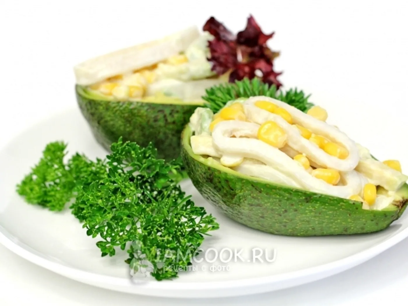 Squid and avocado salad recipe