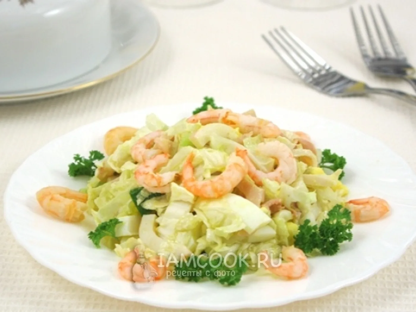 Squid salad with shrimp recipe