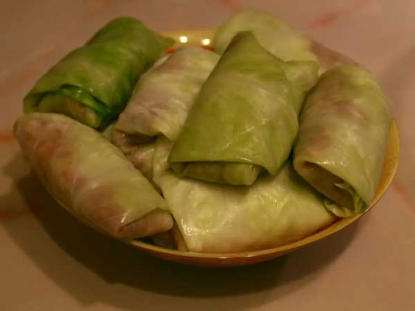 Stuffed cabbage rolls with ground meat and rice recipe