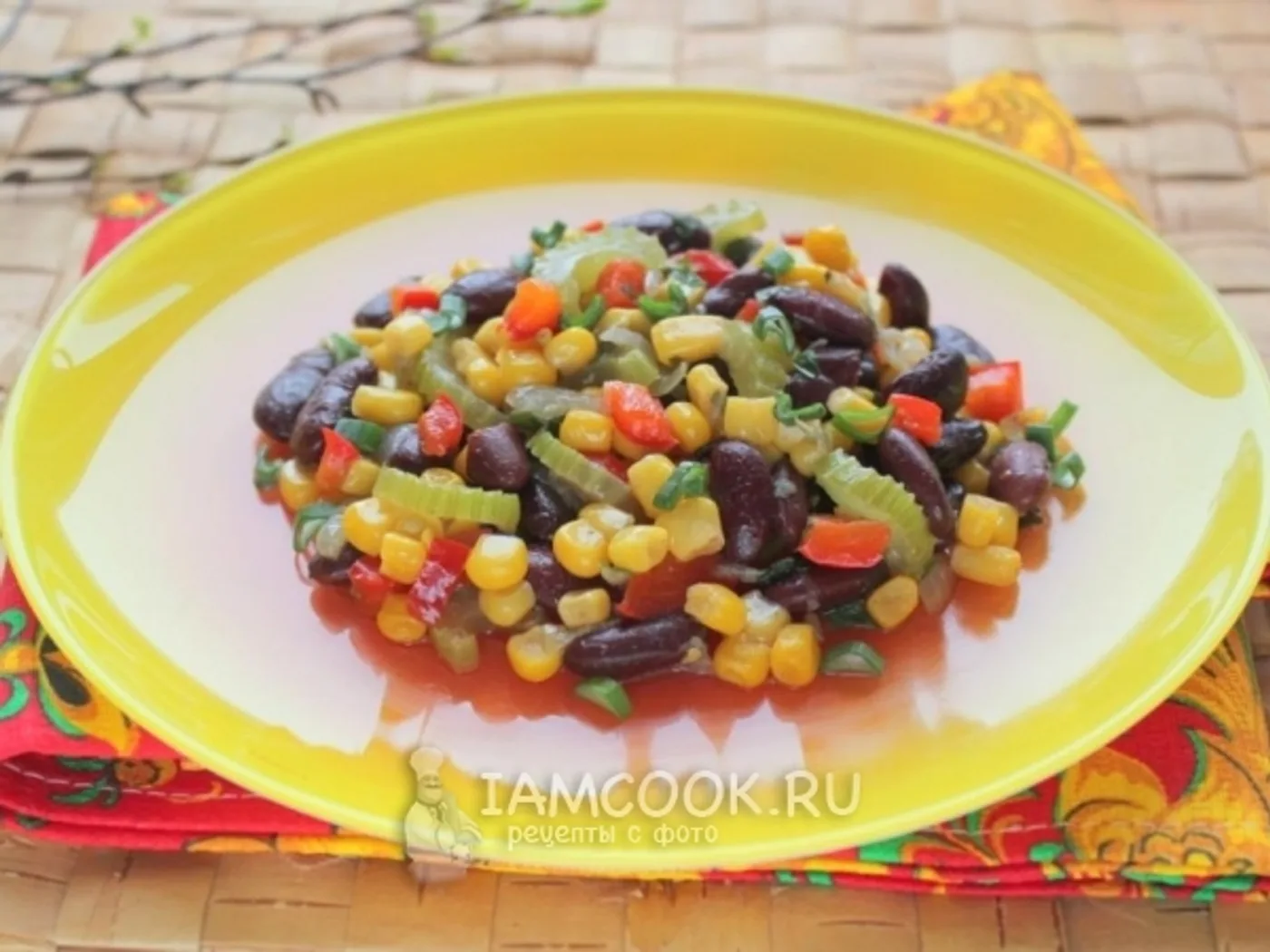 Sukkotash lean (garnish of beans and corn) recipe