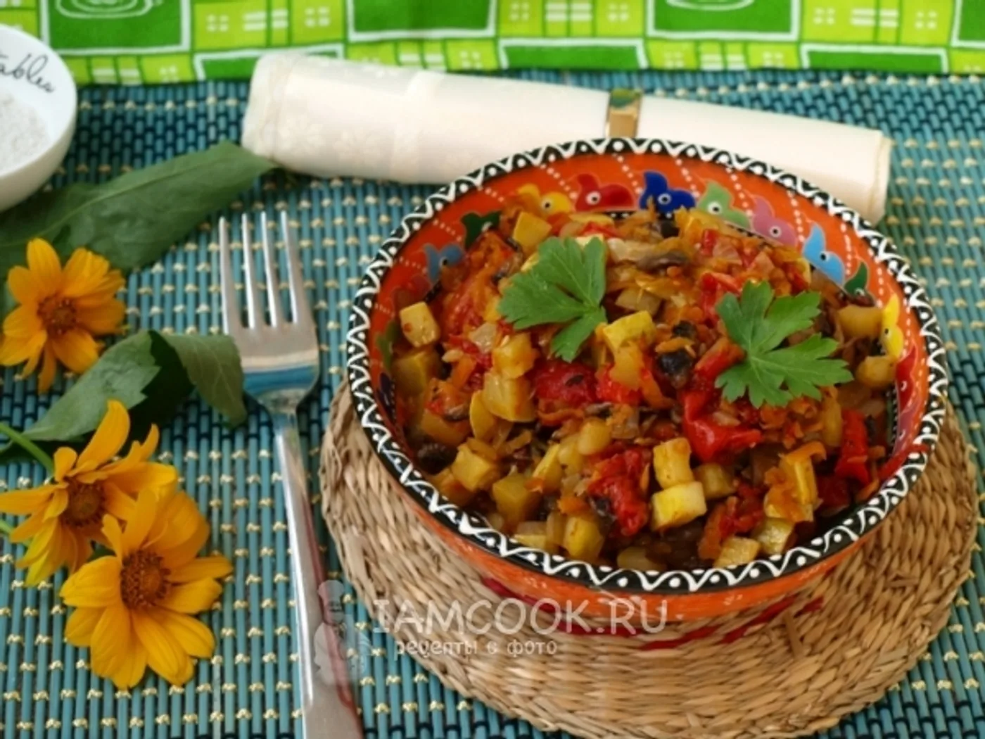 Vegetable stew with mushrooms recipe