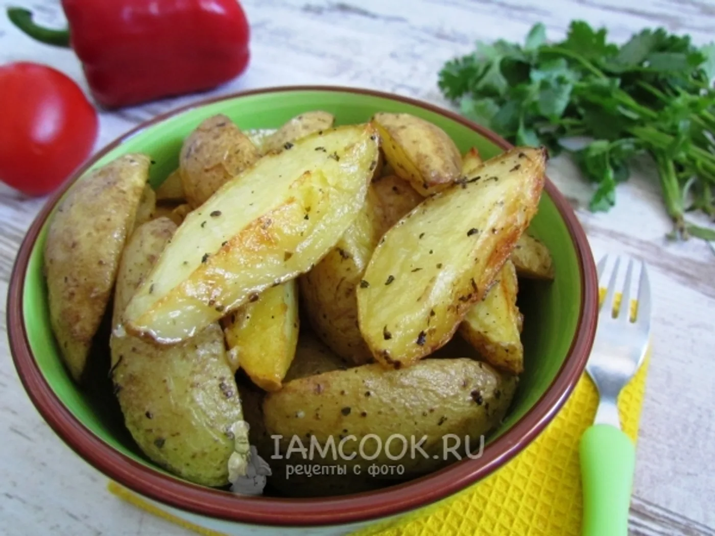 Young potatoes baked in the oven recipe