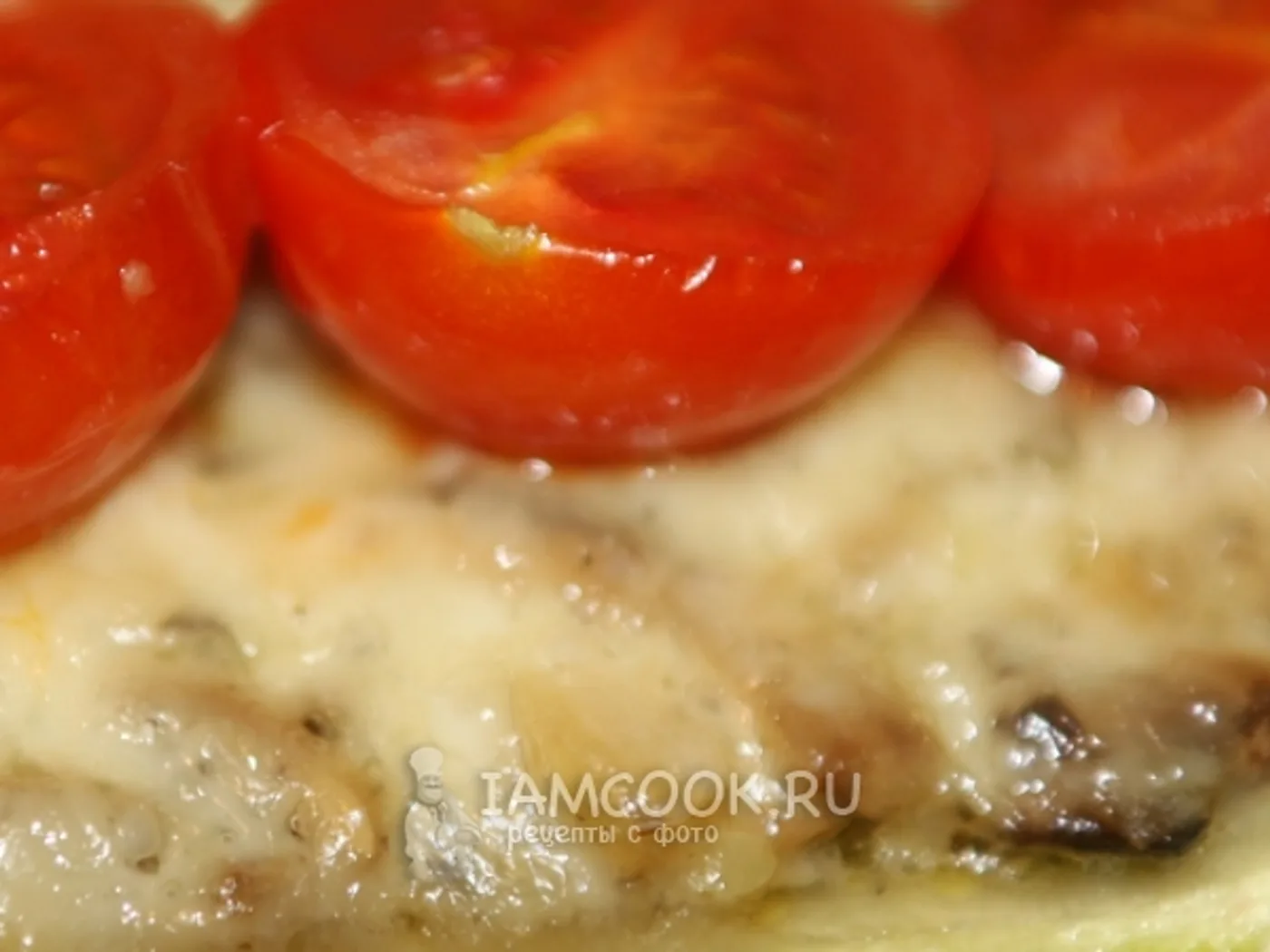 Zucini stuffed with mushrooms recipe